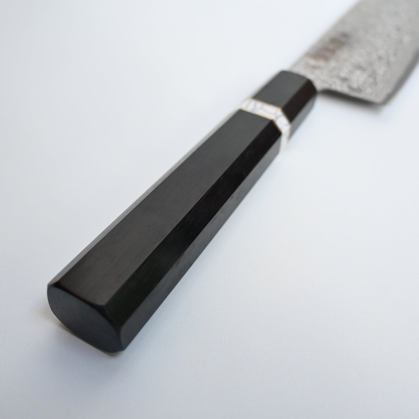 Seki Mae Usuba knife damascus steel 170 mm dark ebony handle