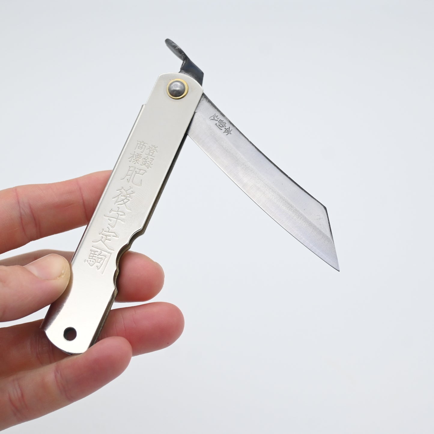 Higonokami - Hagane, 7.5 cms | Warikomi sk5 Plated Handle