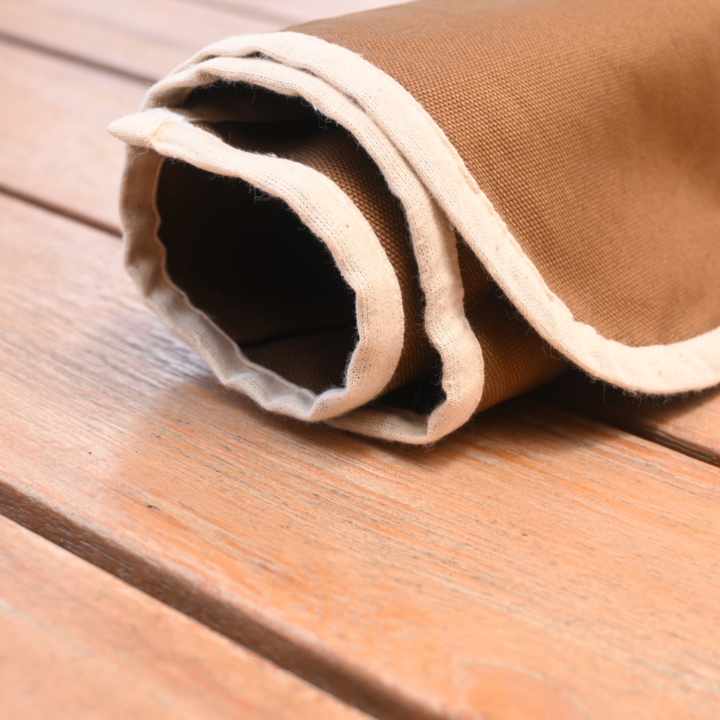 Knife Bag - Brown Cotton small | 4 pockets