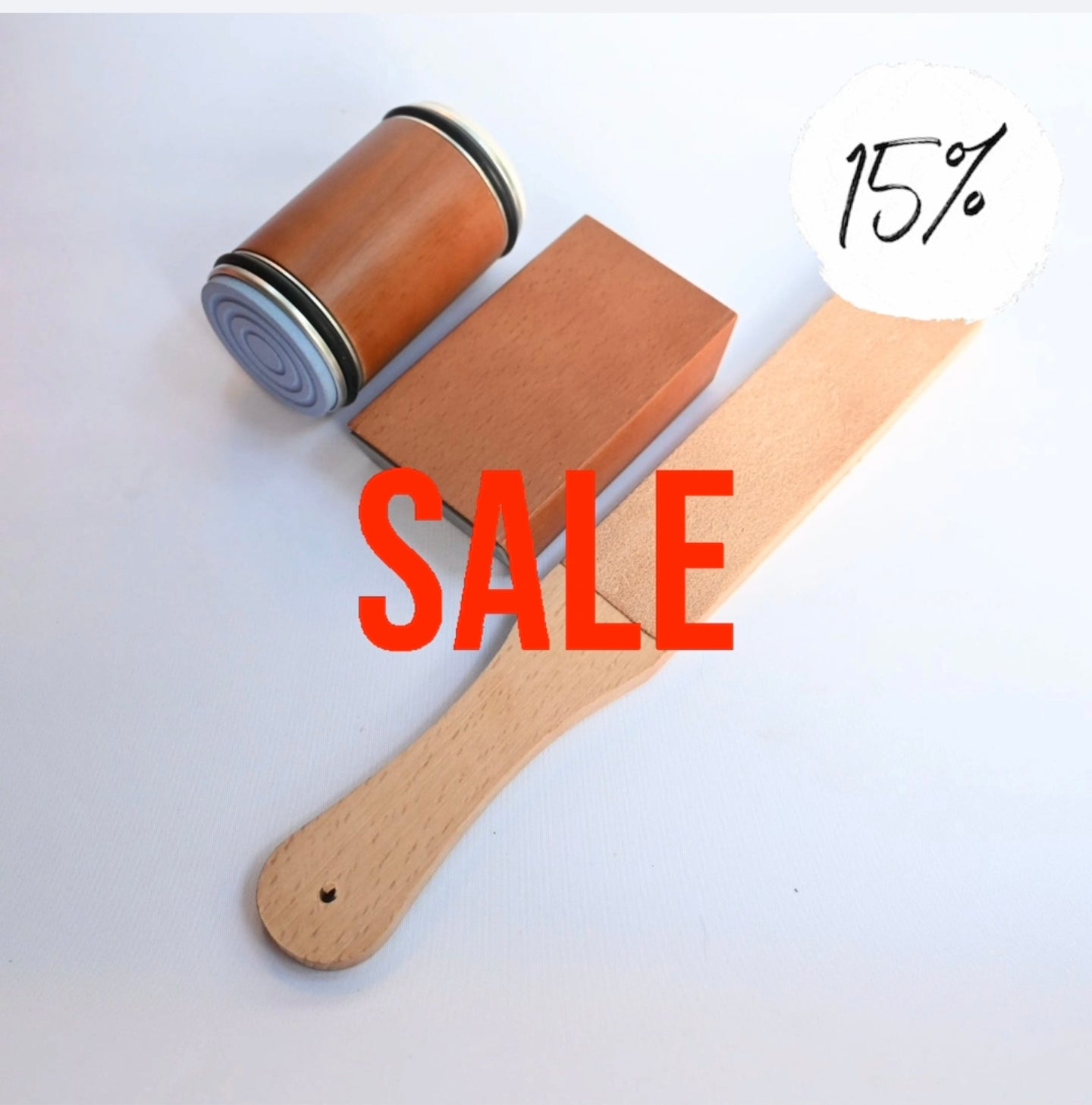 ROLLING KNIFE SHARPENER + LEATHER & WAX TO POLISH FOR FREE