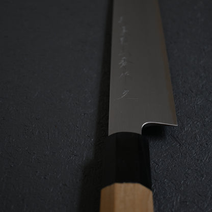 Minonuki yamahide – Suhijiki (slicer) kasumi shirogami White steel No2 270mm knife