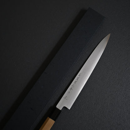 Minonuki yamahide – Suhijiki (slicer) kasumi shirogami White steel No2 270mm knife