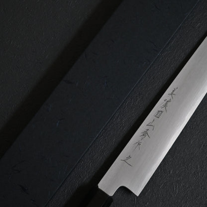 Minonuki yamahide – Suhijiki (slicer) kasumi shirogami White steel No2 270mm knife