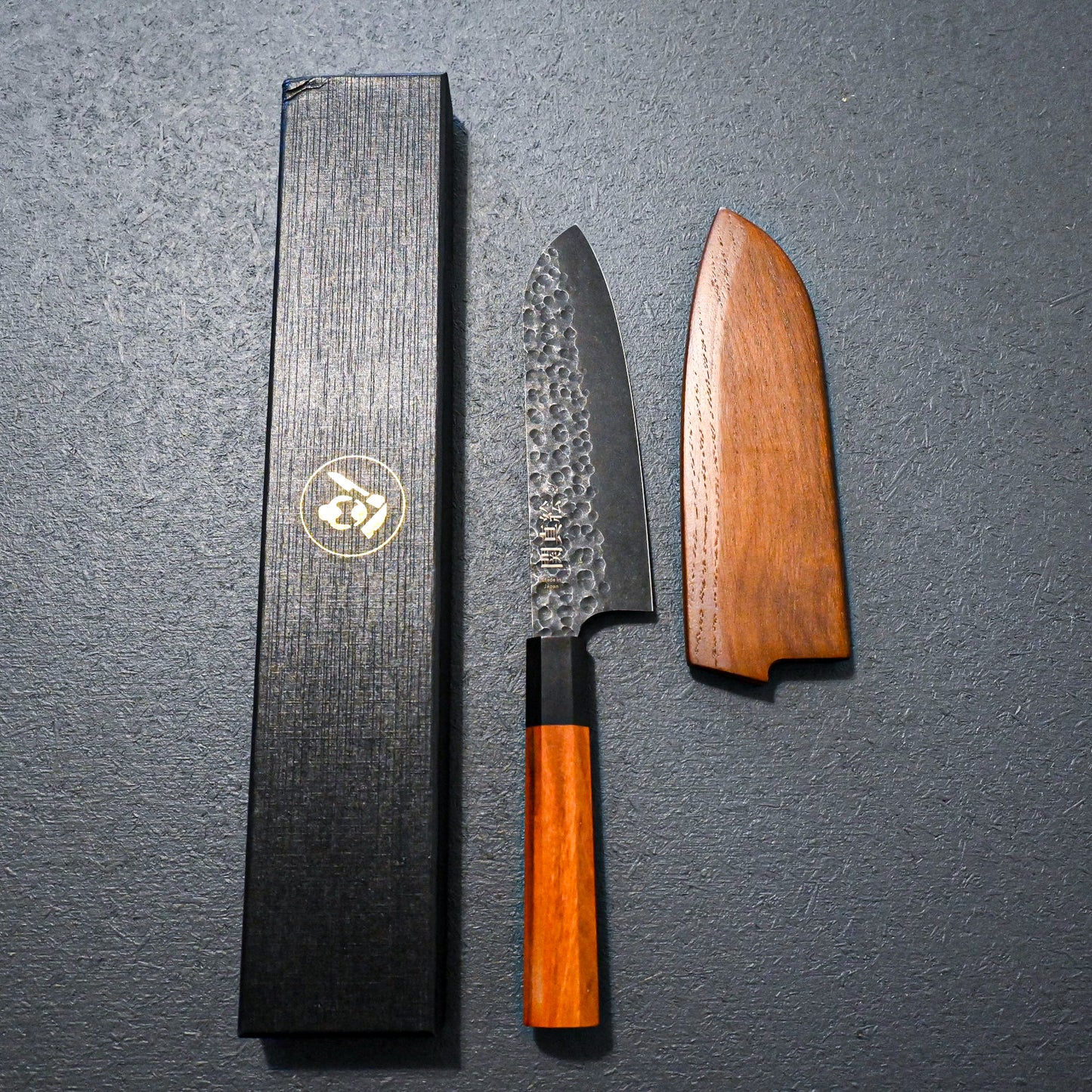 SANTOKU BLACK FORGED WITH FREE SAYA