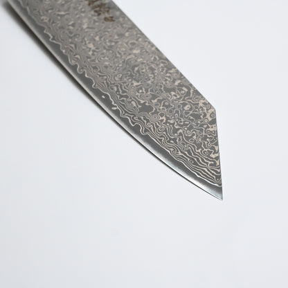 Seki Mae Kiritsuke knife damascus steel 180mm Seki Mae dark ebony handle