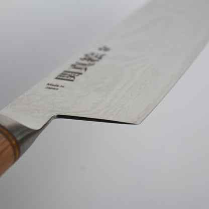 Seki mae Kiritsuke classic blonde damascus steel 210mm knife