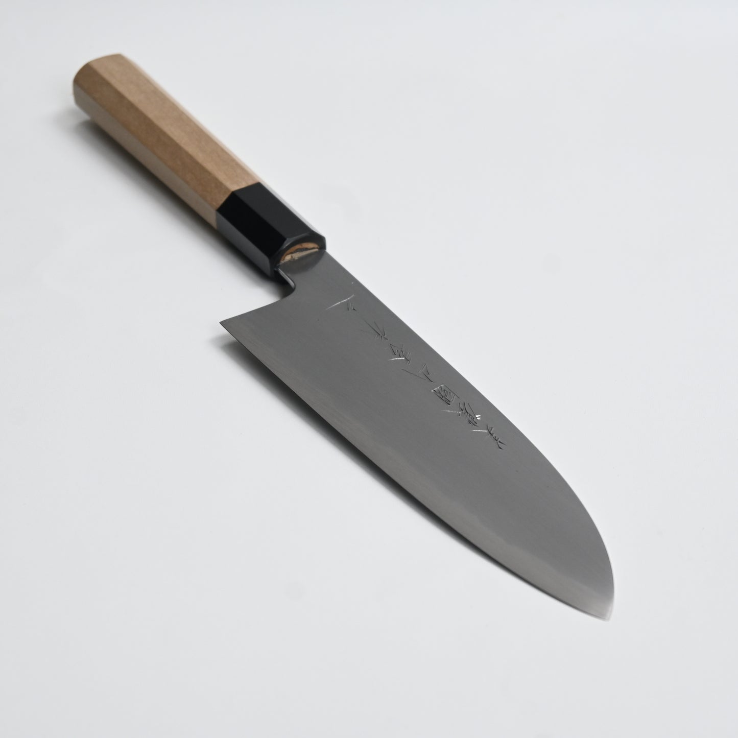 Minonokuni yamahide  Santoku shirogami kasumi White steel No2 180mm knife