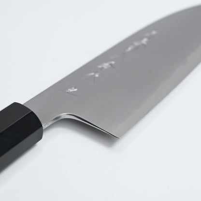 Minonokuni yamahide  Santoku shirogami kasumi White steel No2 180mm knife