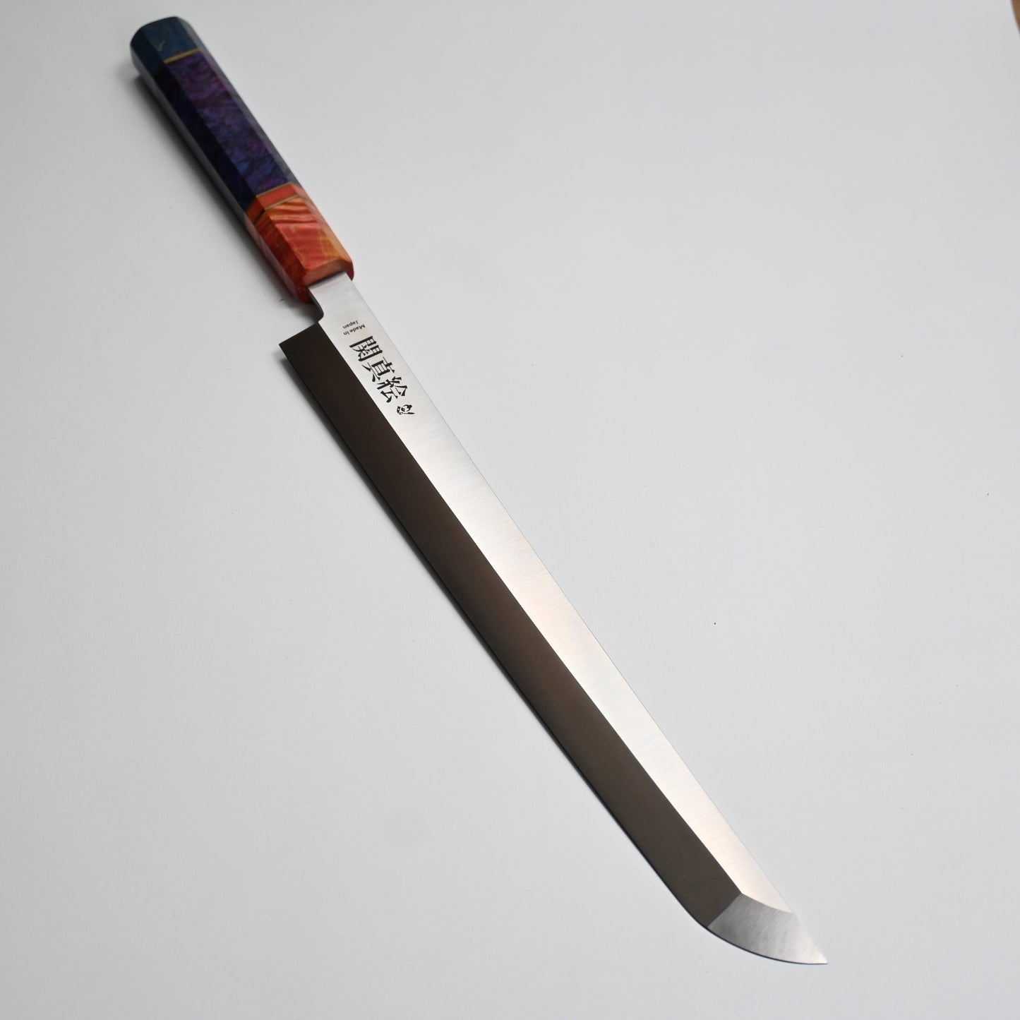 Seki mae Sakimaru burl eye high carbon steel 270mm knife