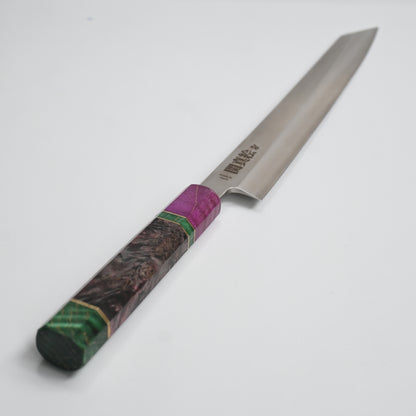 Seki mae Sakimaru burl eye high carbon steel 270mm kiritsuke type knife