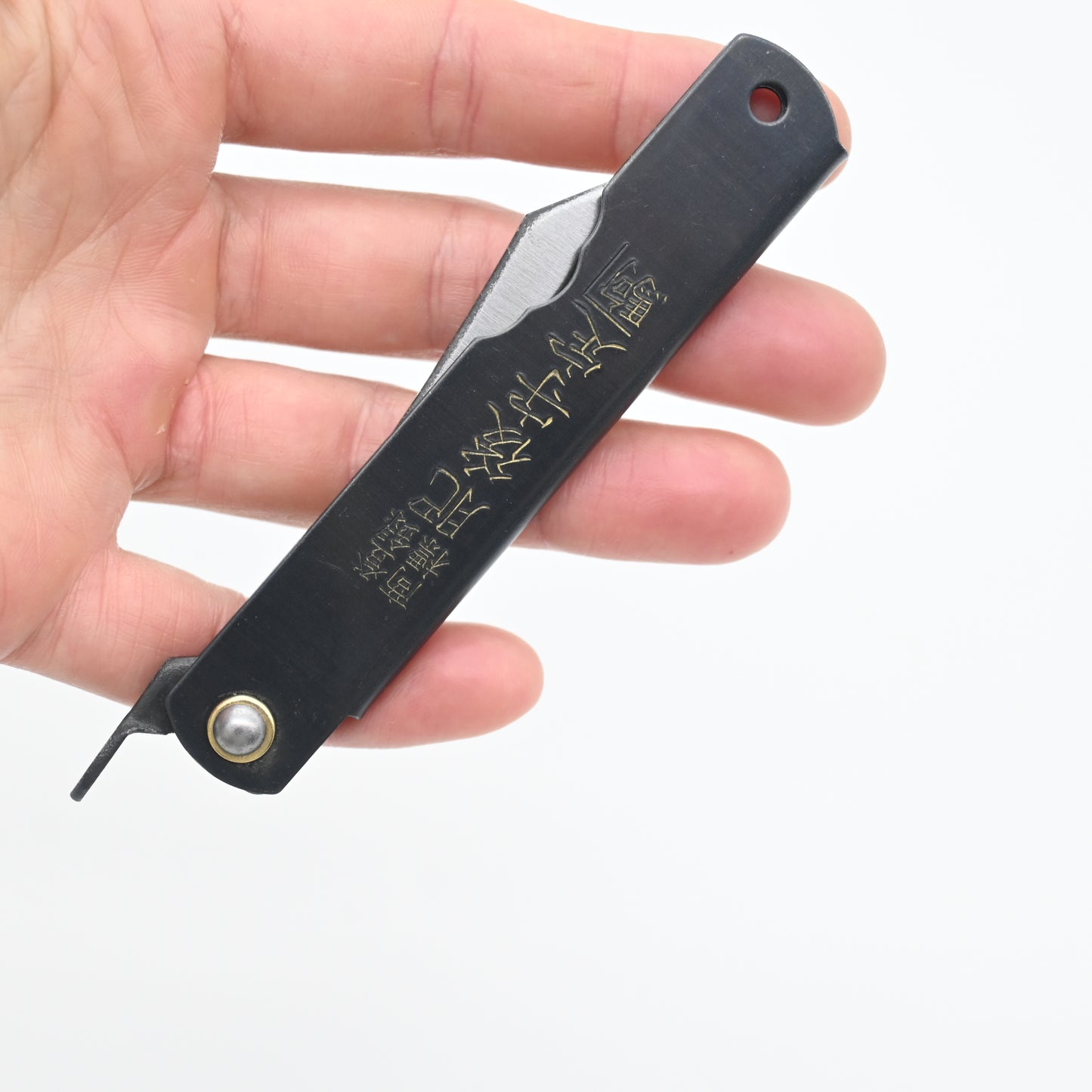 Higonokami  - Hagane,  7.5 cms | Warikomi sk5 Black Handle
