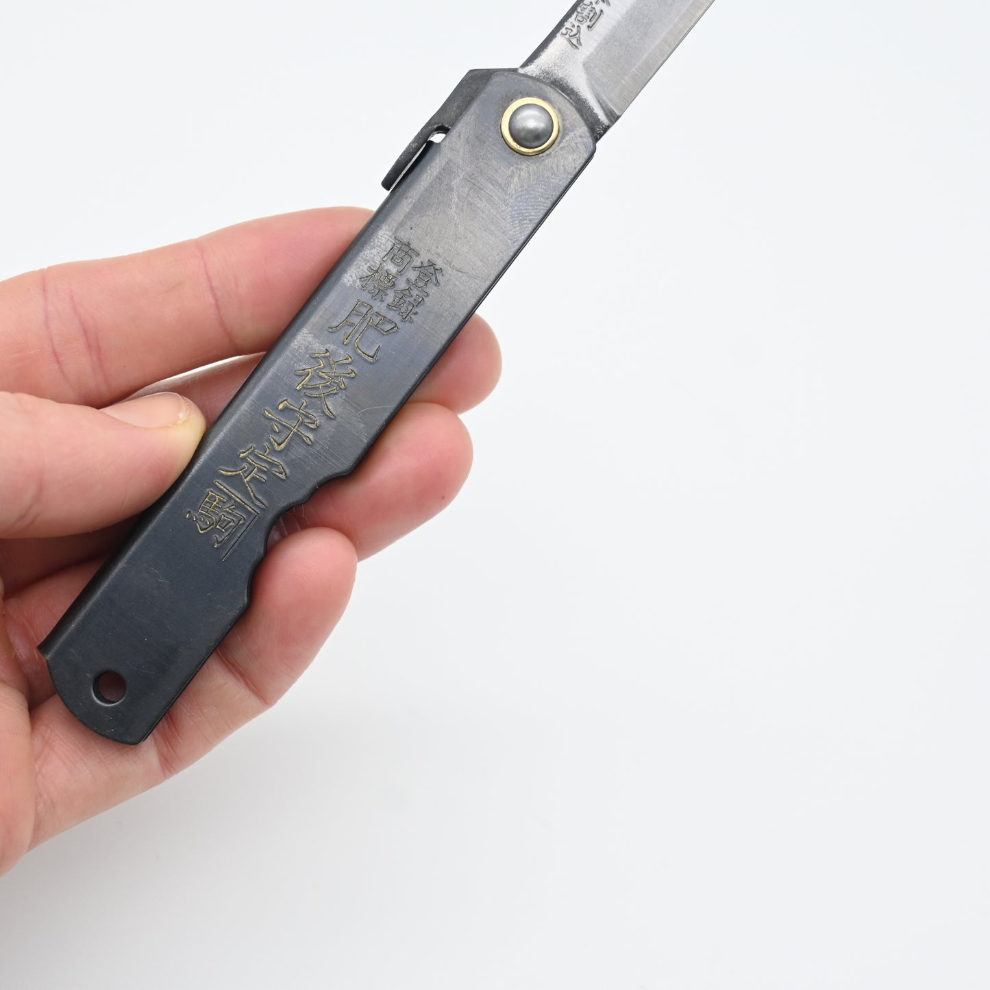 Higonokami  - Hagane,  7.5 cms | Warikomi sk5 Black Handle