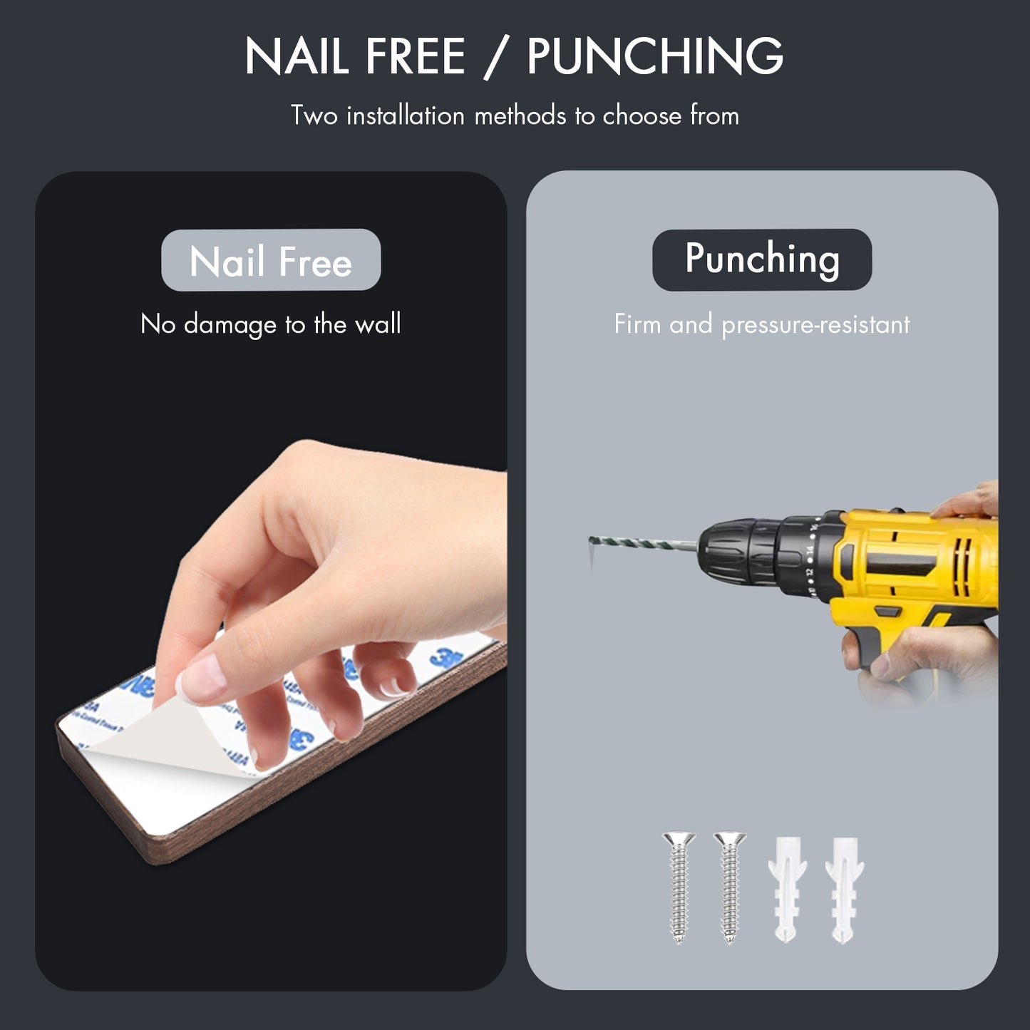 Super Magnetic knife rack, 460 mm  | Black Walnut wood