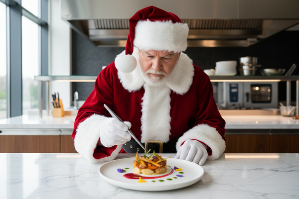 make santa plating with twezzers 