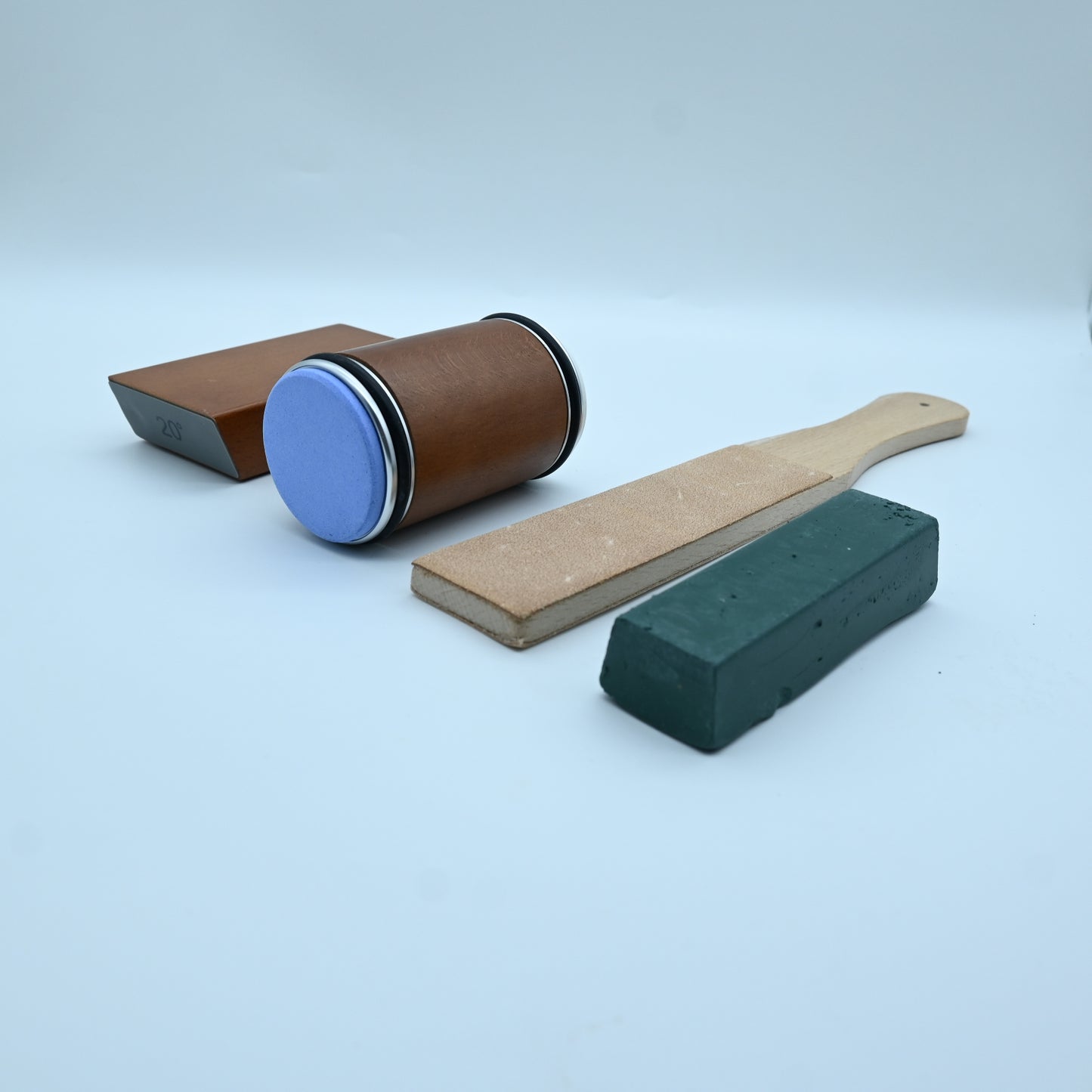 Rolling Knife Sharpener + Leather + Wax to polish