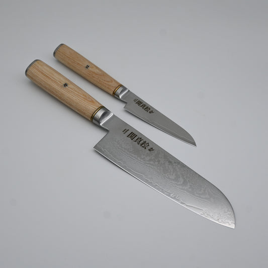 Seki mae classic blonde set santoku + petit