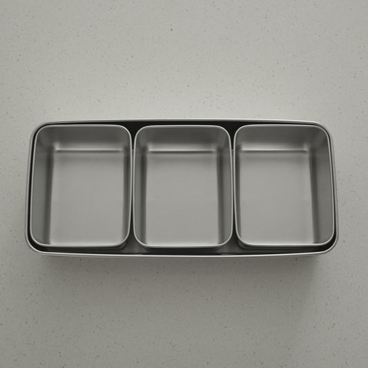 Yakumi Stainless steel pan - 3 compartments