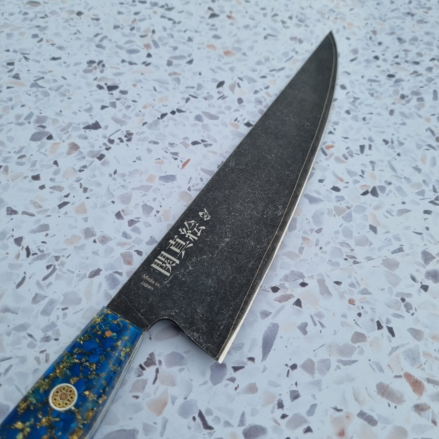 Seki mae Gyuto vg10 230mm gold papper resin handle